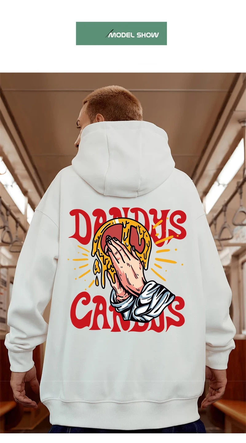 Goth Funny Finger Crossed Graphic Print Men Hoodies Casual Y2K Streetwear Sweatshirts Vintage Hip Hop Fashion Baggy Hoodie Street King Limited