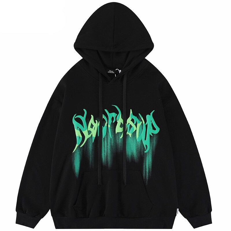 "Blurred Lines" Unisex Men Women Streetwear Graphic Hoodie Daulet Apparel