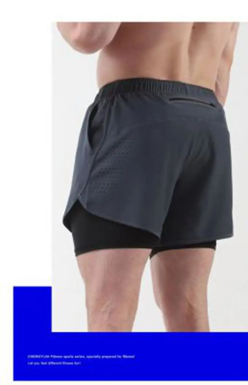 Summer Men's Sports Shorts For Men Gym Basketball Breathable Sweatpants Male Fitness Free Shipping Joggers 2 In 1 Quick Dry Street King Limited
