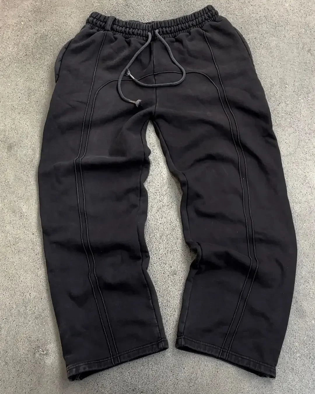 2024 high street trendy straight casual pants american harajuku retro splicing oversized sweatpants men personalized streetwear unique joggers style 1293