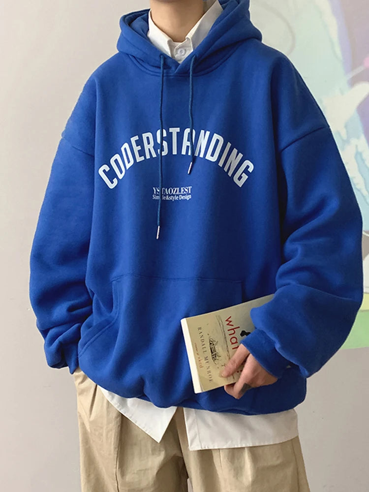Autumn Men's Letter Design Printed Pullovers Hoodies Y2K Vintage Streetwear Hoody Sweatshirts Casual Fleece Oversize Hoodie Street King Limited