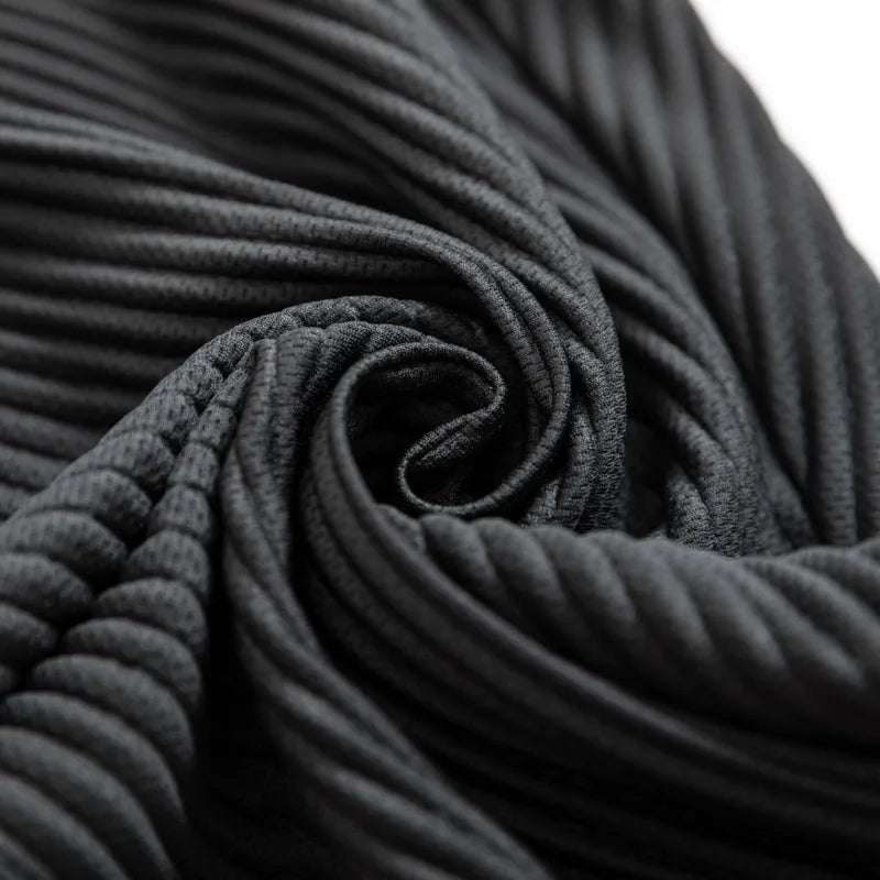 Summer Pleated Pants Men Fashion Gray Black Casual Pants Men Japanese Streetwear Loose Straight Ice Silk Pants Mens Trousers Street King Limited