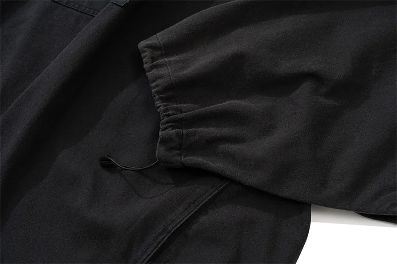 Autumn And Winter KANYE High Street YZY Pure Cotton Loose Men's And Women's Large Charge Shirts Street King Limited
