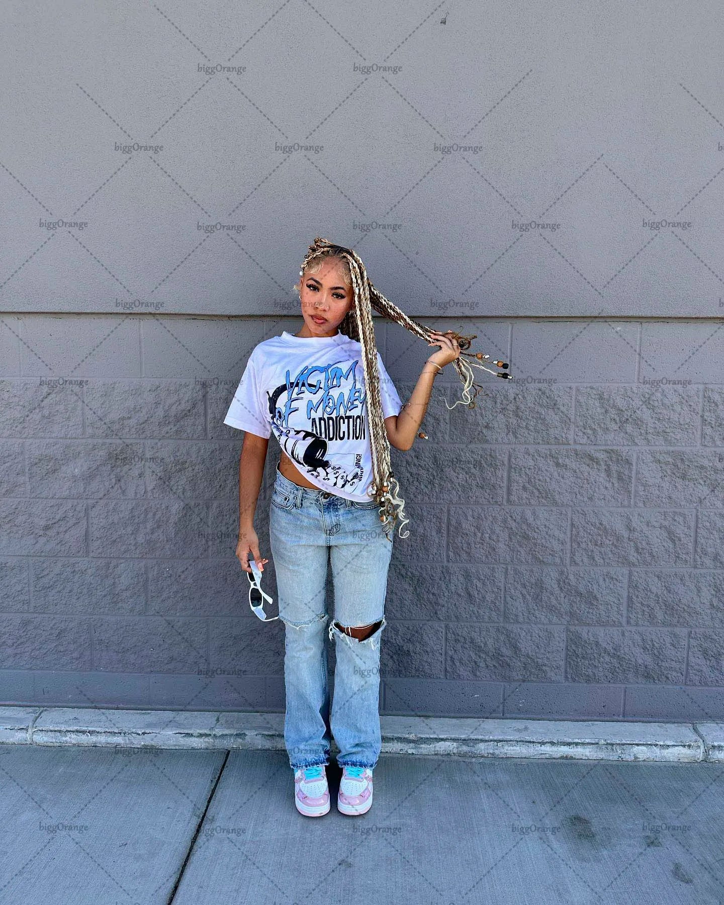 Y2K New High Street Clothing Gothic Print Oversized T-Shirt Women's 2023 Loose and Versatile Casual Short-Sleeved T-Shirt Women Street King Limited