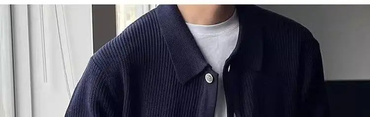 Trendy Korean Style Simple Green Sweater Retro Jacket Men's Sweater Trendy Casual Niche Y2K Street Hip-hop Jacket Tops Street King Limited