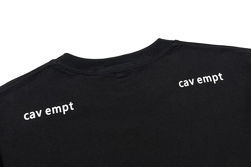High Quality CAVEMPT Tops Tee Phantom Letter Printing Classic All-match Men Woman Loose O-Neck Summer C.E T Shirt Street King Limited
