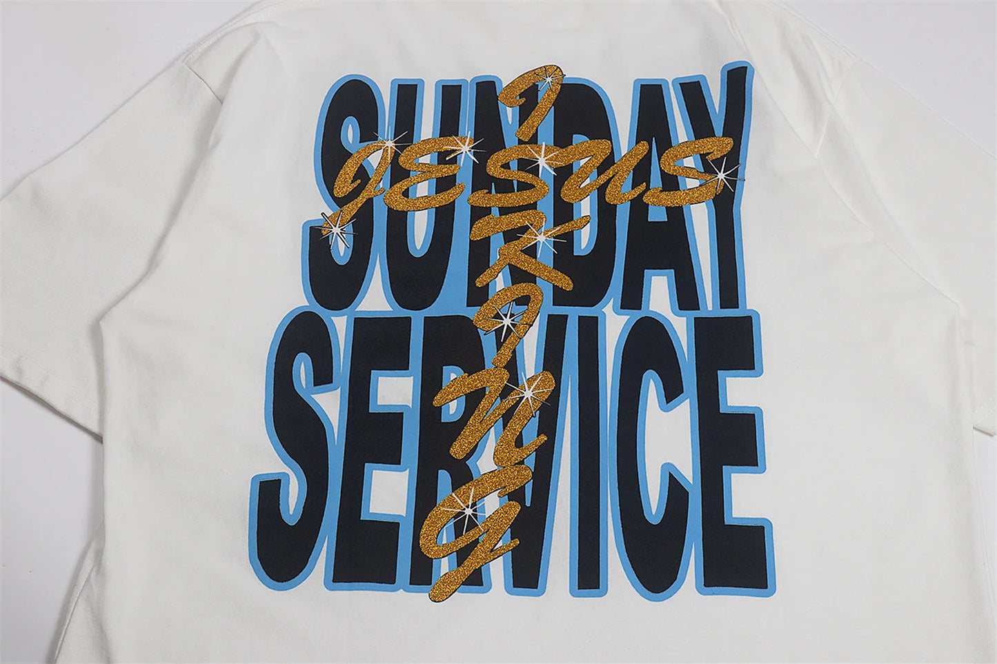 Summer Kanye West Chicago Limited Peripheral High-Street Retro Tops T-Shirt Street King Limited