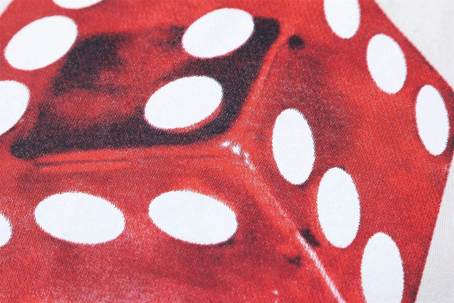 Summer Vintage Retro Dice Printing High-Street Casual Loose T-Shirt Tops Street King Limited