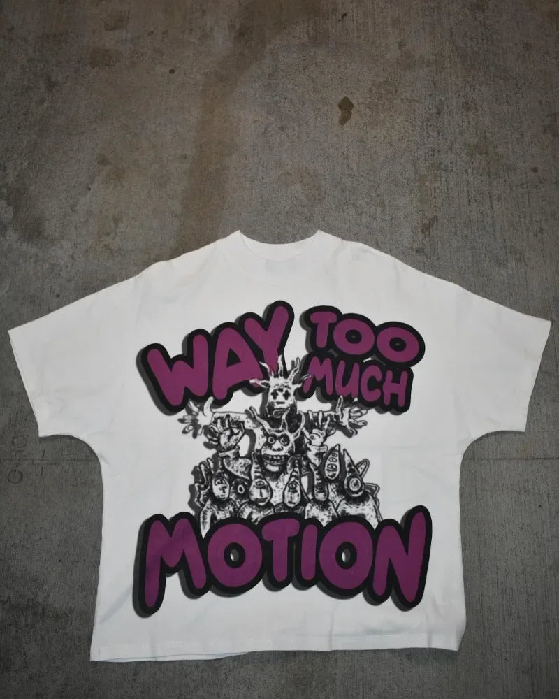 y2k Fashion Gothic Letter Pattern Printed Oversized T-Shirt Men's Retro Street Hip-Hop Harajuku Versatile Short Sleeve Top Street King Limited