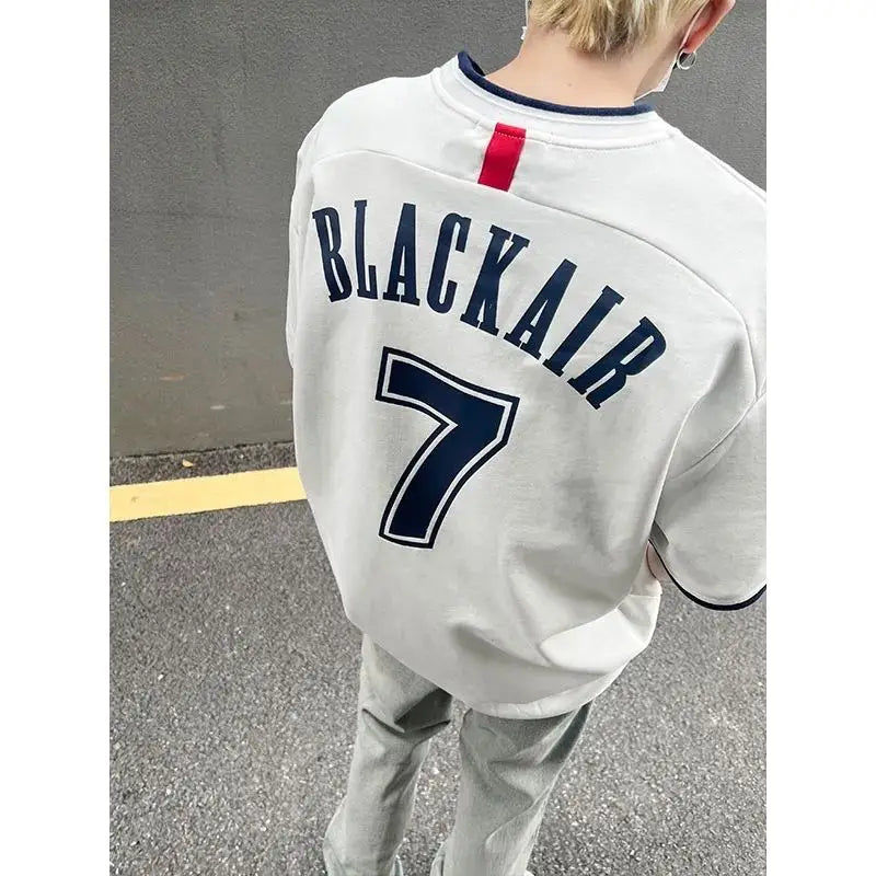 Summer American retro high street niche tops trendy brand ins fashion design oversize couple short-sleeved T-shirt y2k tops emo Street King Limited