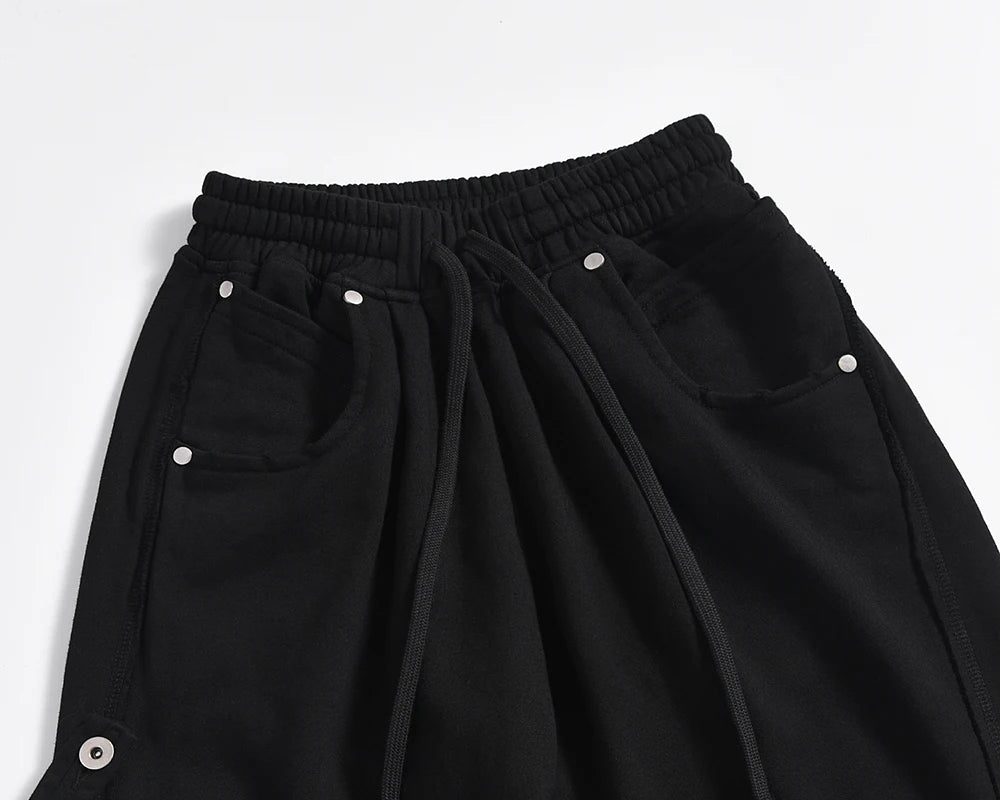 Streetwear Washed Vintage Solid Baggy Joggers Sweatpants Mens and Womens Straight Pocket Loose Casual Drawstring Trousers Street King Limited