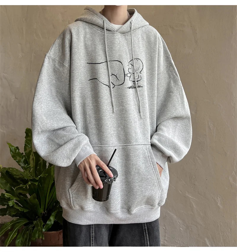 Animecore Statement Graphic Hoodie Layering Essential