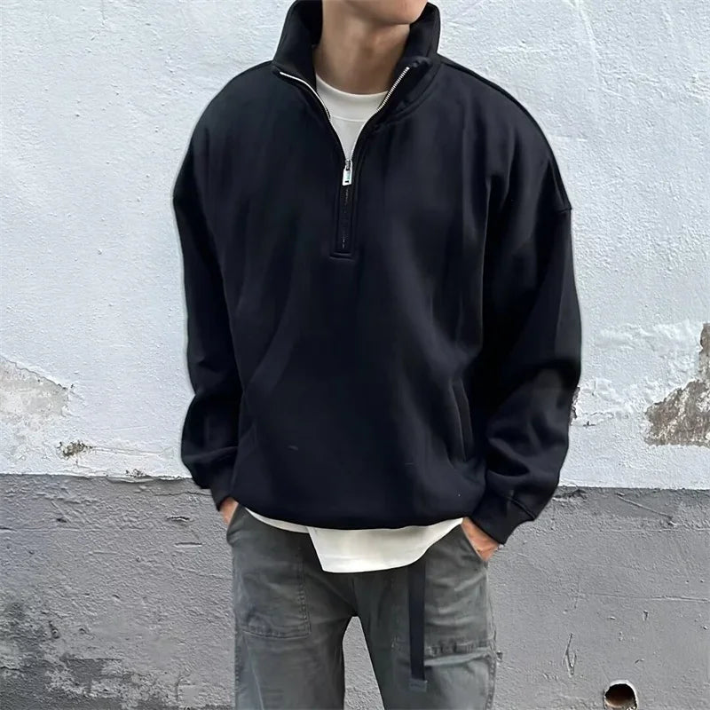 Vintage Layered Fashion Hoodie High-Street Favorite