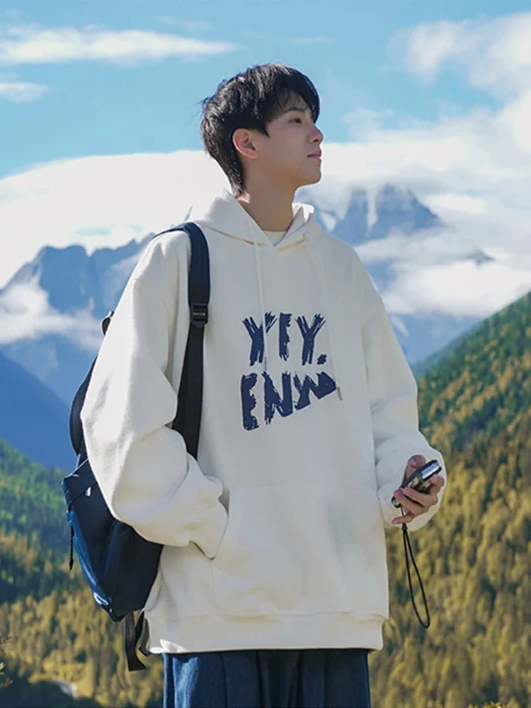New Goth Oversized Pullover Hoodies For Men Letter Print Hooded Sweatshirts Hip Hop Aesthetic Harajuku Y2K Streetwear Hoodie Street King Limited