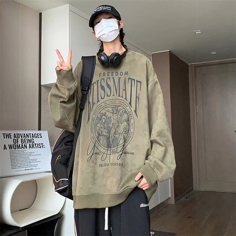 Vintage Fall Oversized Hoodie High-Street Essential