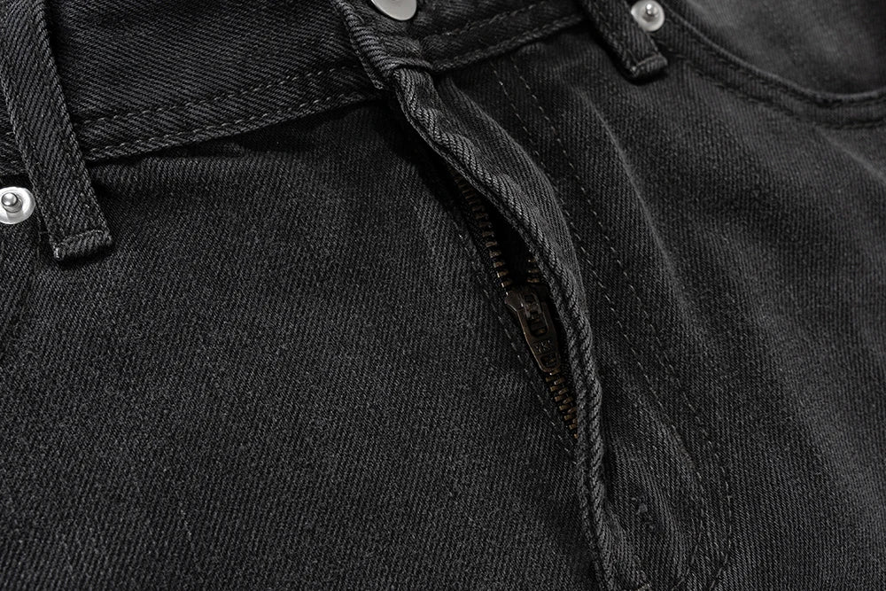 vintage washed hole damaged jeans pants for men streetwear y2k ripped black denim trousers pantalones hombre baggy cargos unique cargo style 3531