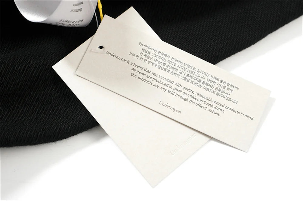 Undermycar 2024 Trendy Drawstring Logo Drawstring Pure Cotton Loose Fat Elastic Shorts Street King Limited