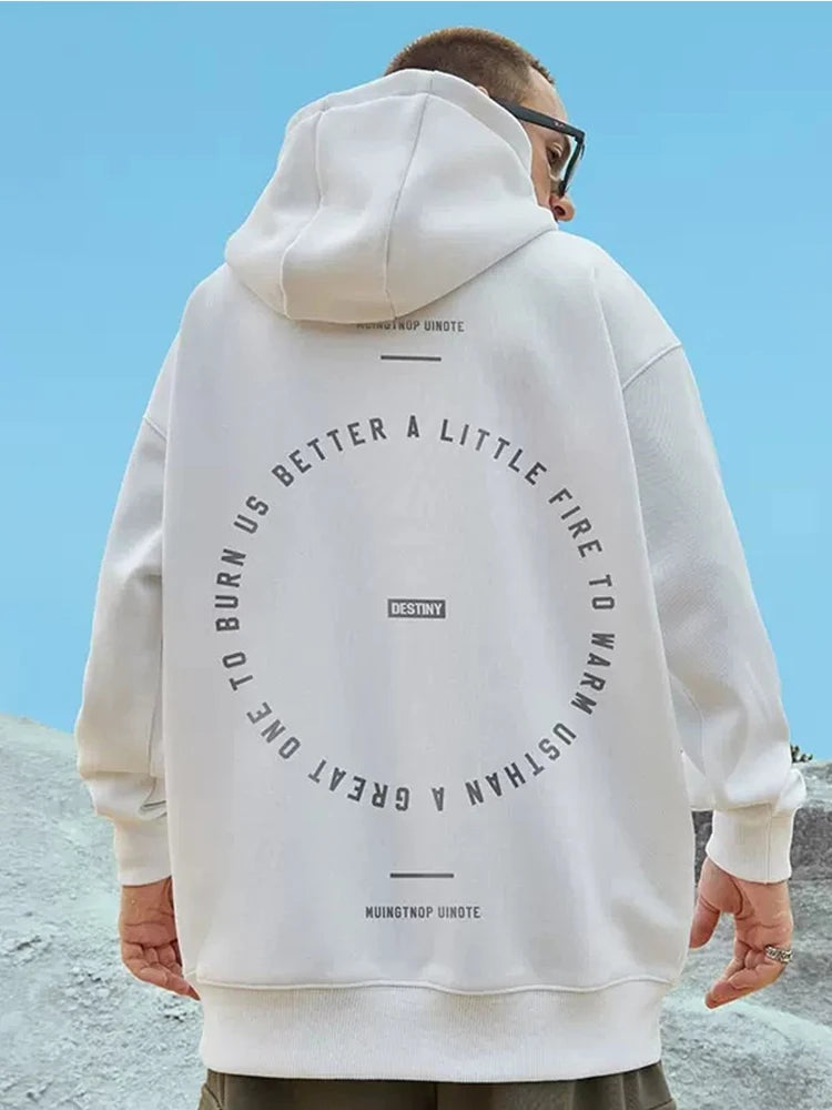 Autumn Loose Pullovers Men Women Destiny Letter Print Hoodies Oversized y2k Hoodie Couples Harajuku Fashion Hooded Sweatshirts Street King Limited