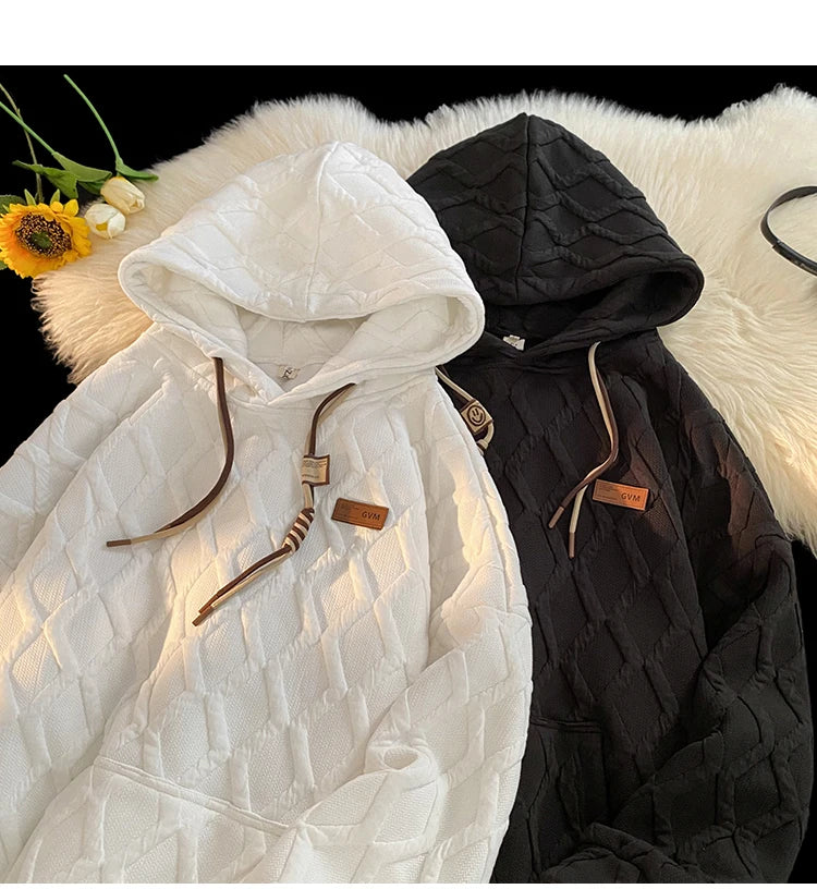 2024 New Men's Hoodie Fashion Korean Casual Loose Hooded Shirt Large Size Harajuku Couple Clothing Hip Hop Streetwear Street King Limited