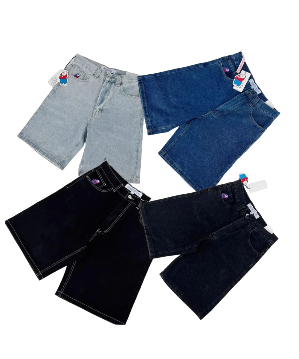 hip hop polar big boy women shorts american street y2k embroidery cartoon streetwear casual pants skate short women clothing relaxed fit shorts