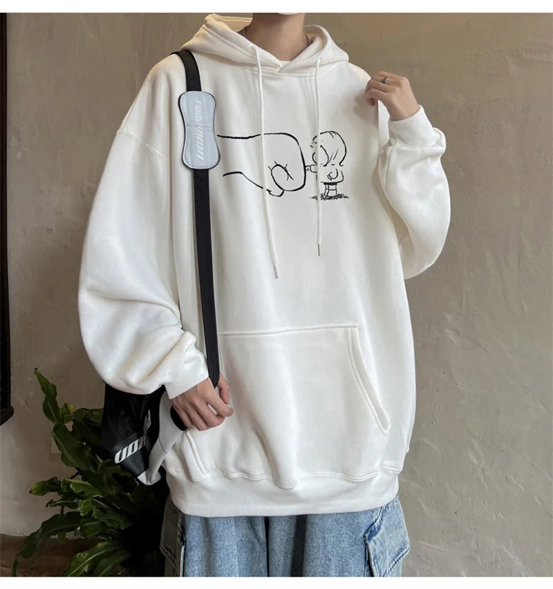 Animecore Statement Graphic Hoodie Layering Essential