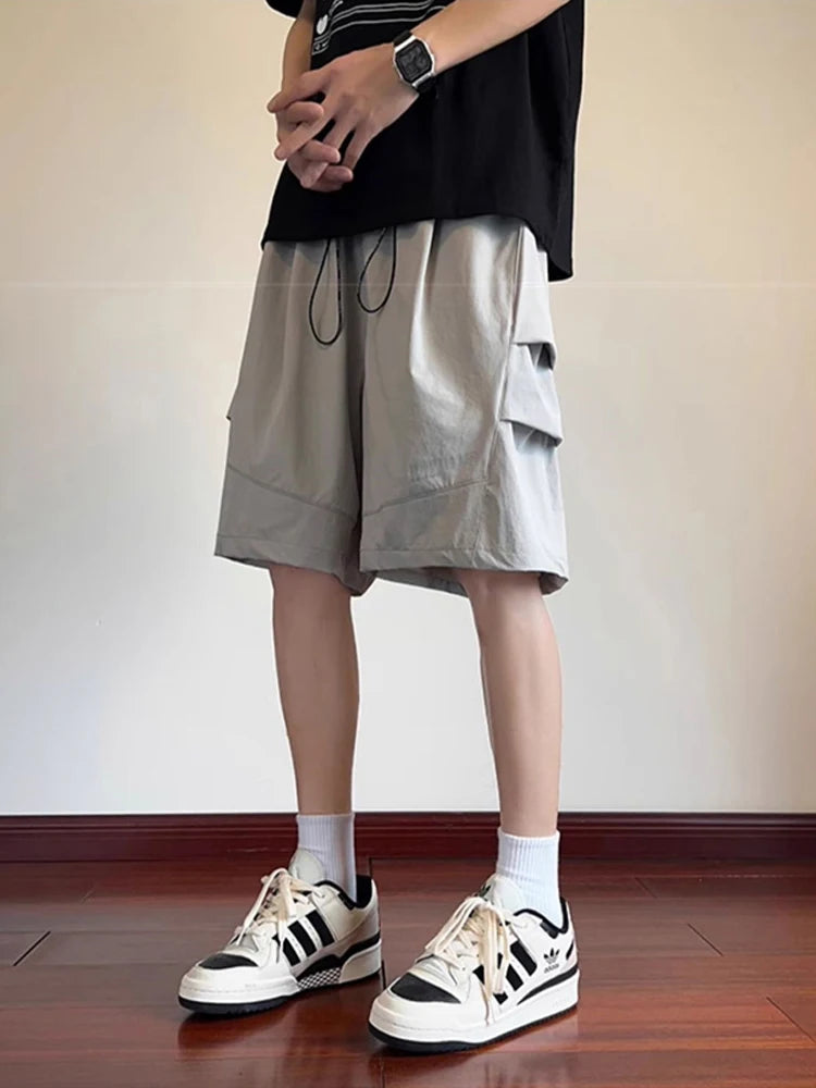 summer sports cargo shorts for men casual baggy breathable hip hop fashion bermuda short pants daily beach y2k streetwear shorts unique cargo style 3146