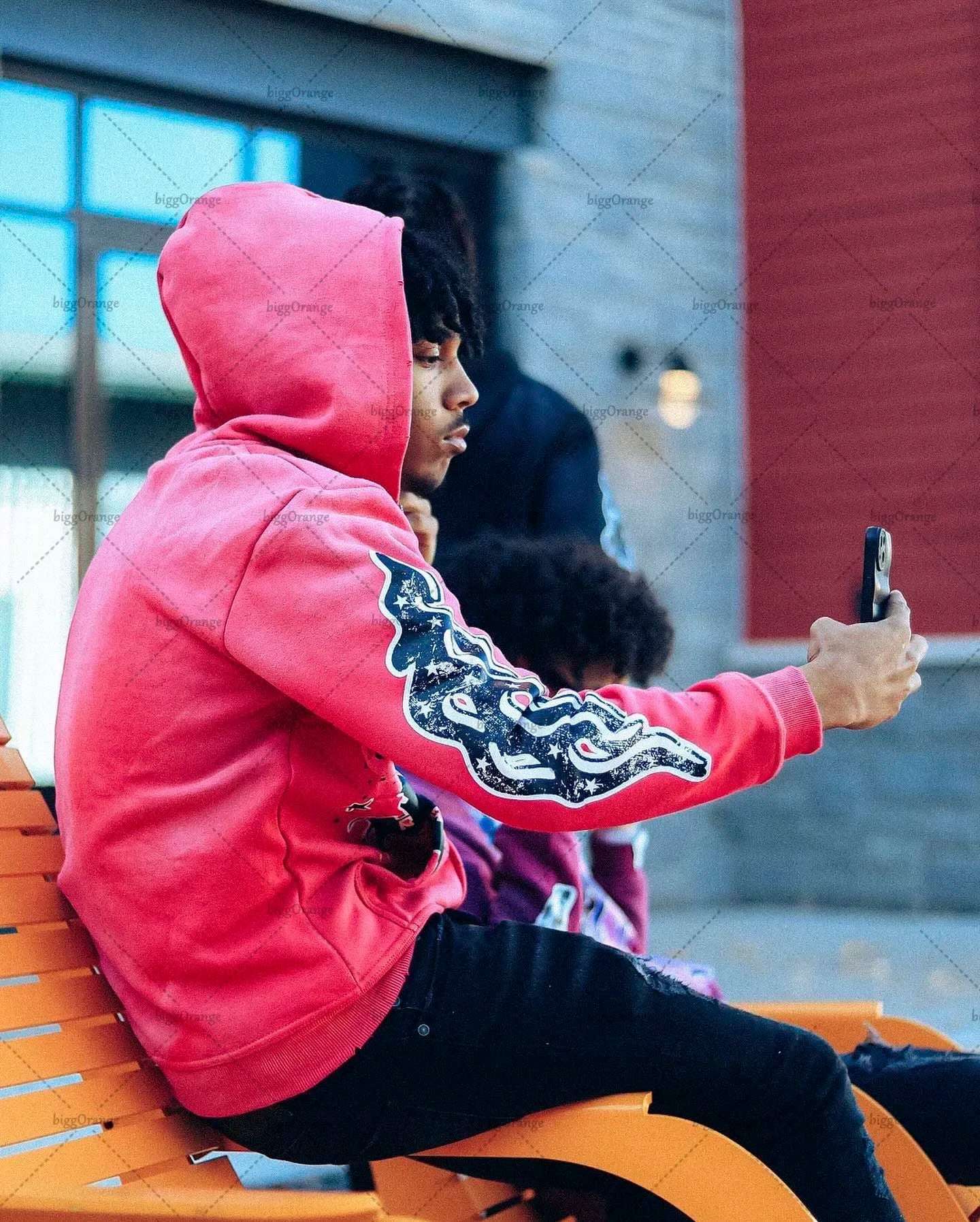 Fashion Trendy Color Letter Printed Oversize Hoodie Men's Y2K Spring and Autumn Retro Loose Pullover Sweatshirt Women's Street King Limited
