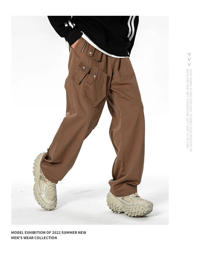 men streetwear fashion loose casual wide leg techwear cargo pants track trousers women harem trousers joggers sweatpants unique joggers style 932