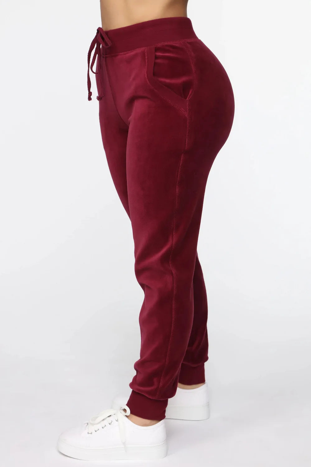 Women's Velvet Hooded Zipper Sweater Elastic Waist Trousers Two-piece Set Fashion Personality Trend Clothing Two-piece Slim Suit Street King Limited
