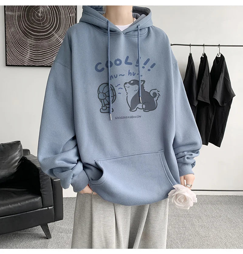 Cool Cartoon Cat Graphic Print Hoodies For Men Y2K Streetwear Clothes Hip Hop Fashion Hooded Sweatshirts Loose Pullover Hoody Street King Limited