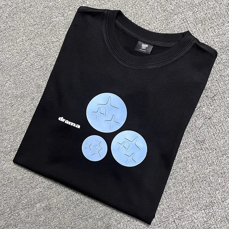 2024ss Drama Call T-shirt Men Women 1:1 High Quality Stars Letter Print Fashion Street Lovers Casual Tops Tee Street King Limited