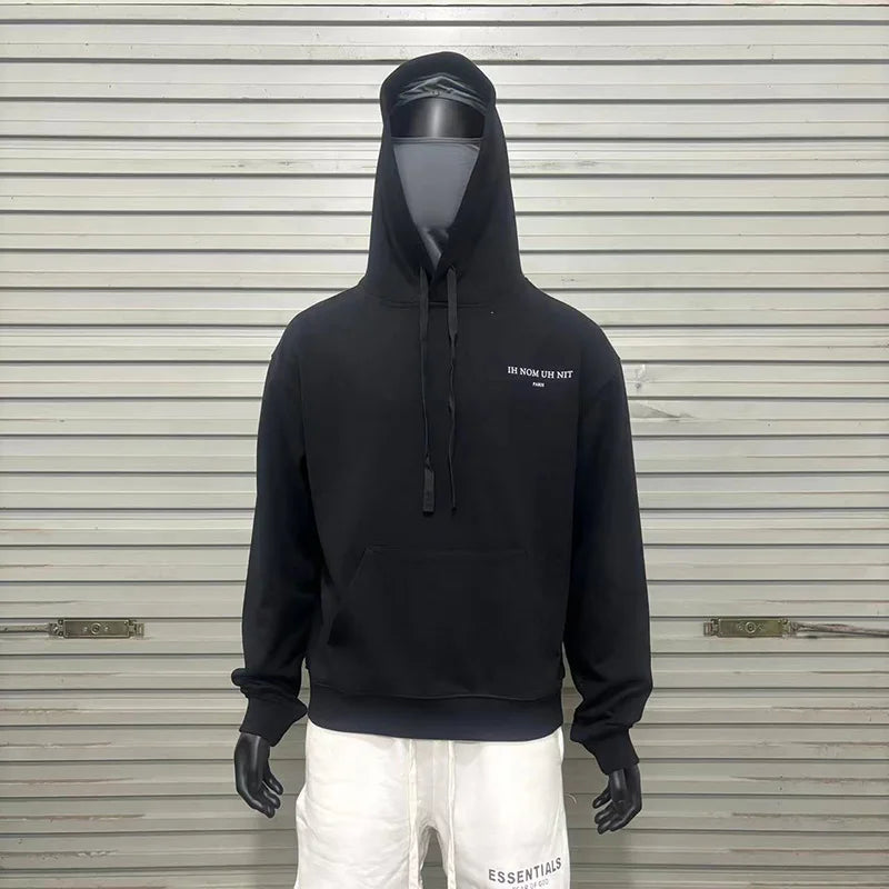Black Rice White IH NOM UH NIT Hoodies Roses Masked Men Printing Loose Casual Lovers Men Woman Pullover Sweatshirts Street King Limited