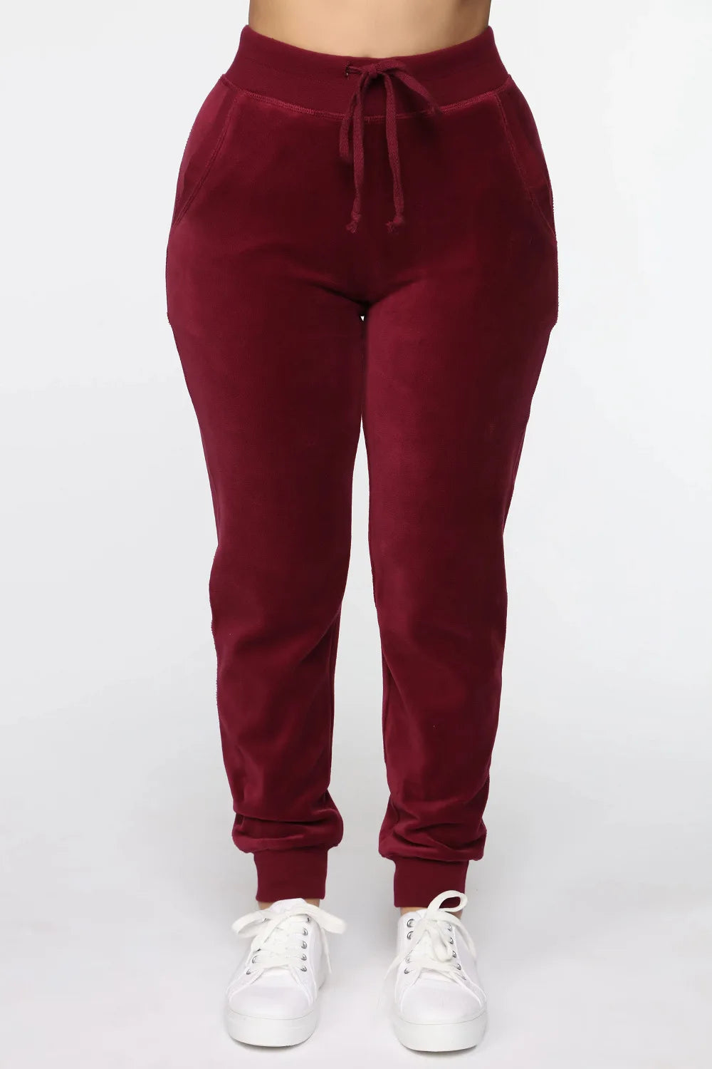 Women's Velvet Hooded Zipper Sweater Elastic Waist Trousers Two-piece Set Fashion Personality Trend Clothing Two-piece Slim Suit Street King Limited