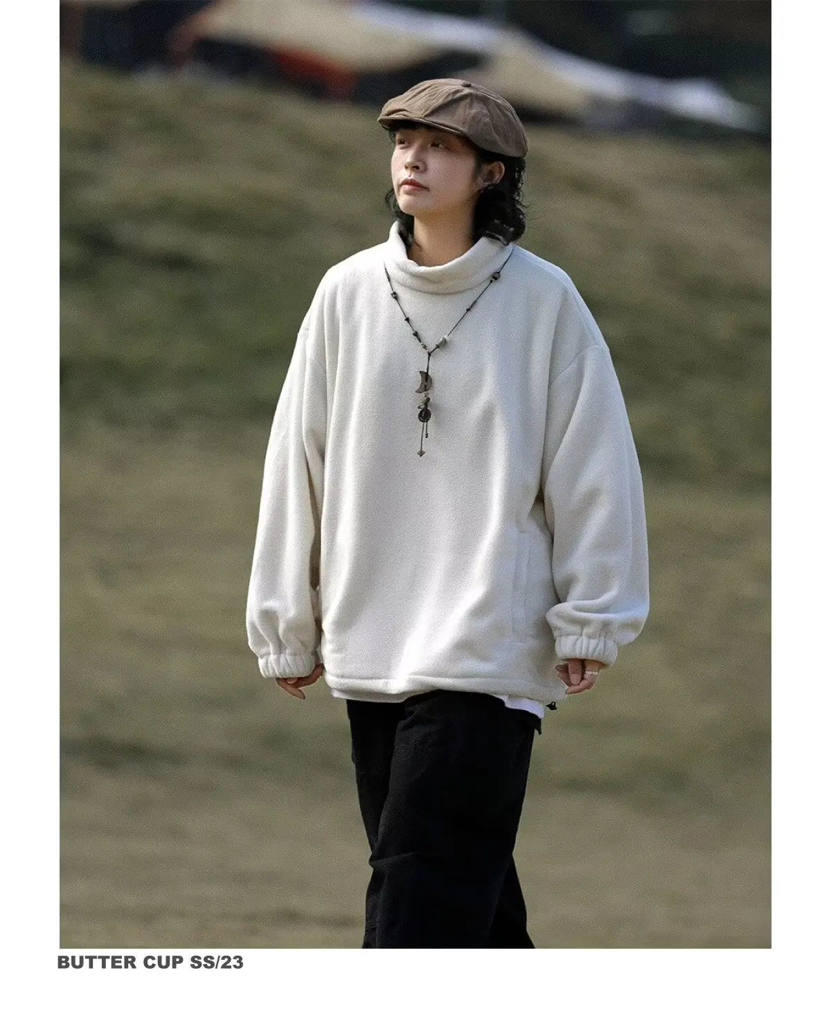 Men Women Winter Fleece Sweatshirt Korean Style Half High Collar Streetwear Oversized Couple Solid Color Autumn Warm Pullovers Street King Limited