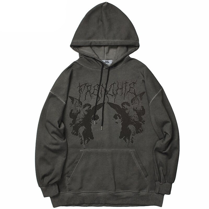 "Dark Angel" Unisex Men Women Streetwear Graphic Hoodie Daulet Apparel