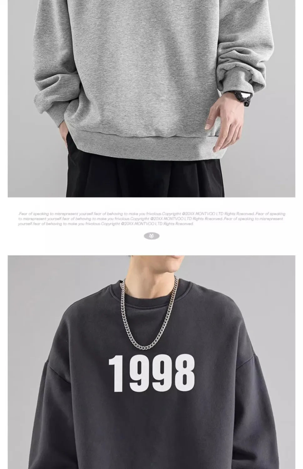Trendy Korean Personality Simple Retro Sweatshirt for Boys 2024 New Spring and Autumn Ins American Sports Personality Youth Tops Street King Limited