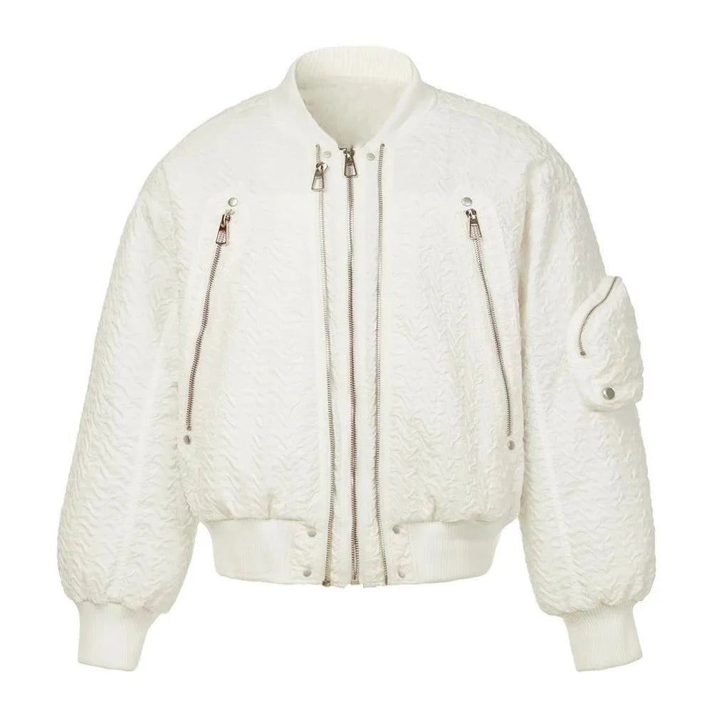 aviator style jacket retro winter and autumn zipper fashion trendy wrinkled niche men and women personalized vibe caot for men unique default style 4944