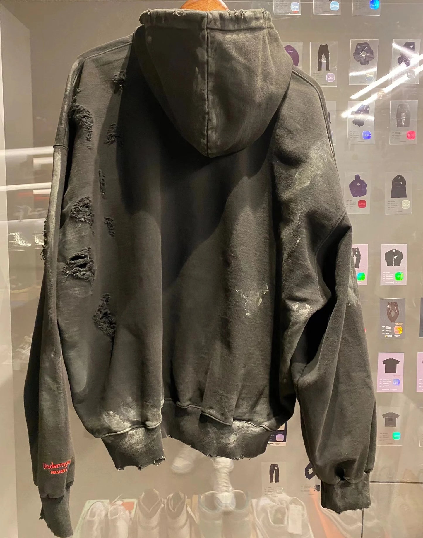 New 2023 Luxury Men UNDERMYCAR Wash Old Holes Gentleman Hoodies Hoody Hooded Sweatshirts Velvet Thicken Hip Size 1 2 3 4 #559 Street King Limited
