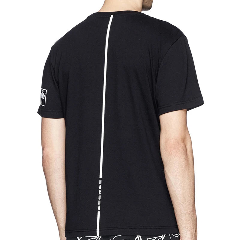 New HACULLA T-shirt Men Woman Chaopai Graffiti Street Art Printing Summer Loose Casual O-Neck Cotton Top Tees Street King Limited
