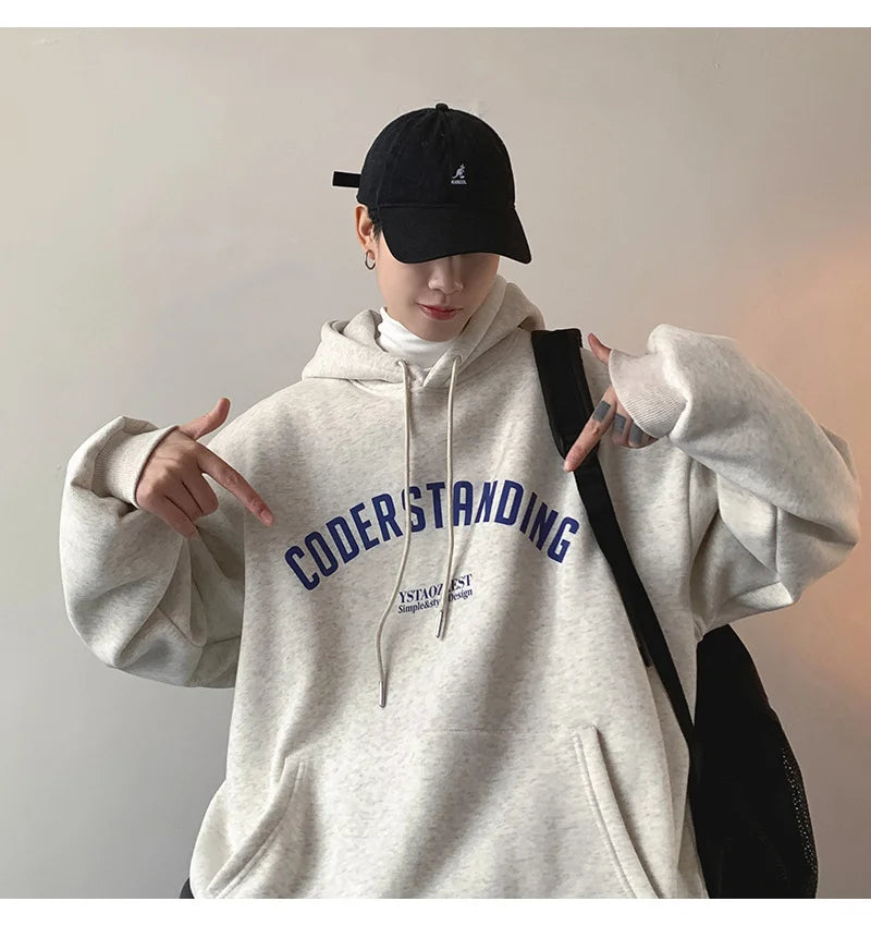 Autumn Men's Letter Design Printed Pullovers Hoodies Y2K Vintage Streetwear Hoody Sweatshirts Casual Fleece Oversize Hoodie Street King Limited