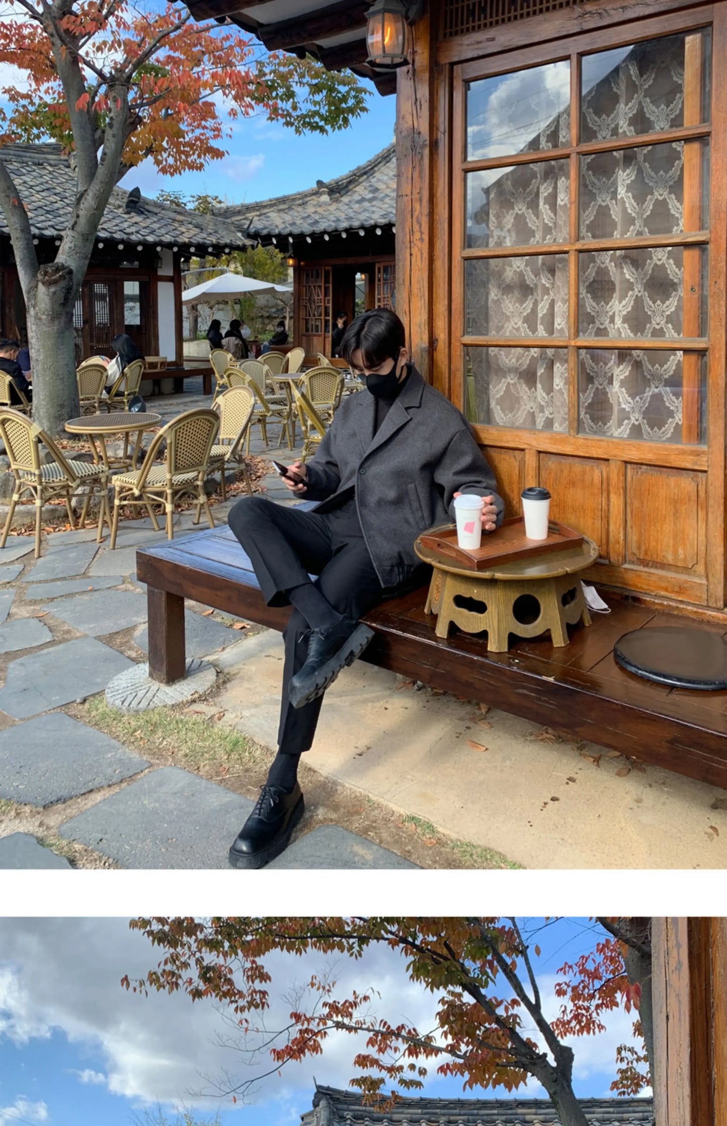 2024 loose casual mens solid color jacket fashion daily commuting windproof short woolen coat thickened warm unique shorts style 302