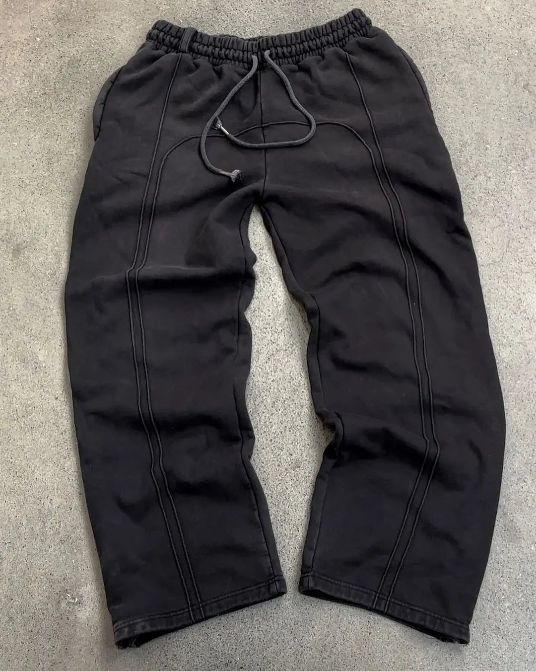 Trendy Brand American Retro Classic Striped Loose Sweatpants Hip-hop Streetwear Y2K Harajuku High-waisted Wide-leg Casual Pants Street King Limited