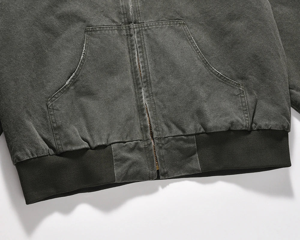 y2k vintage washed winter hooded padded cotton jacket for men and women lapel baggy casual ropa chaquetas hombre thick coat relaxed fit trousers