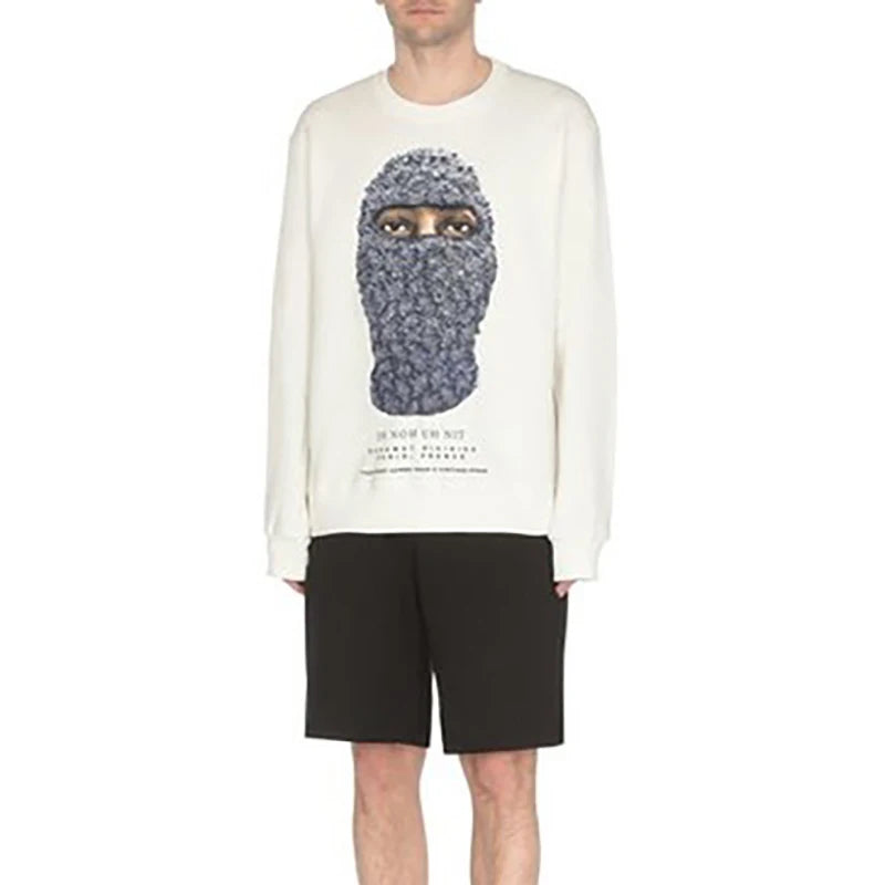 Black Rice White IH NOM UH NIT Hoodies Gold Necklace Masked Men Printing Men Woman Good Quality Casual Sweatshirts Street King Limited