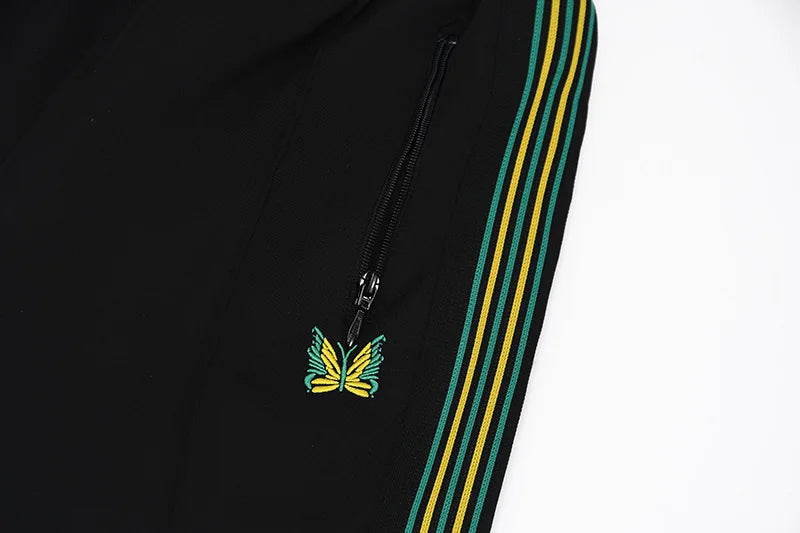 tie xiuhong high quality men woman pants chaopai versatile side edge weaving stripe embroidery loose joggers sweatpants unique joggers style 4888