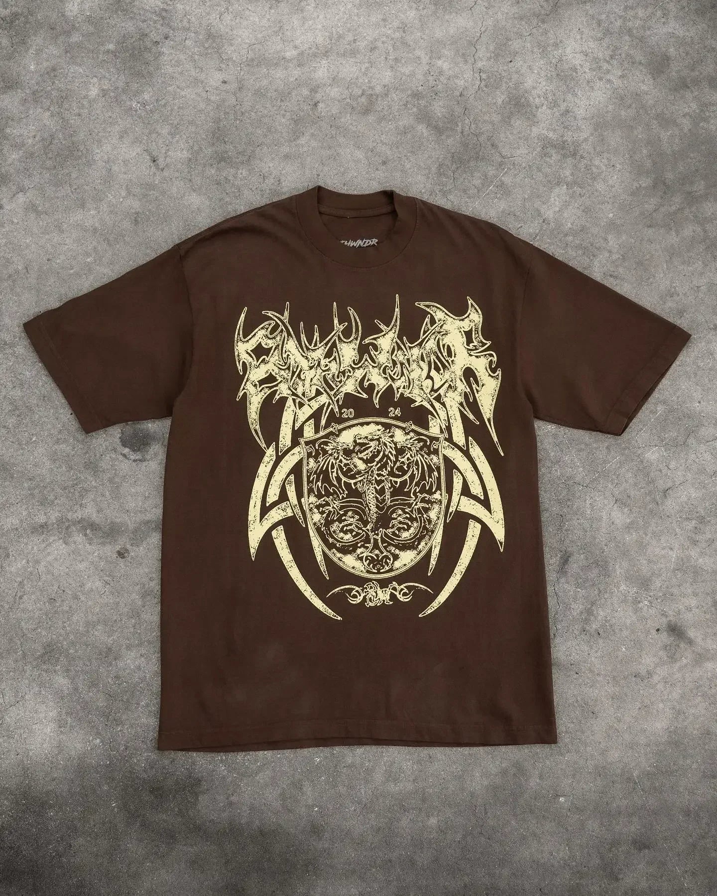 Y2K Streetwear Fashion Shenlong Letters Oversized T-Shirt Men's Retro Casual Loose Harajuku Gothic Short Sleeve Bottoming Shirt Street King Limited