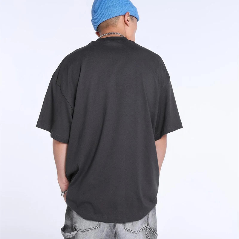 Saint T-shirts New Vintage Wash Letter Printing Chaopai High Street Men Woman Loose Casual Short Sleeve Top Tee Street King Limited