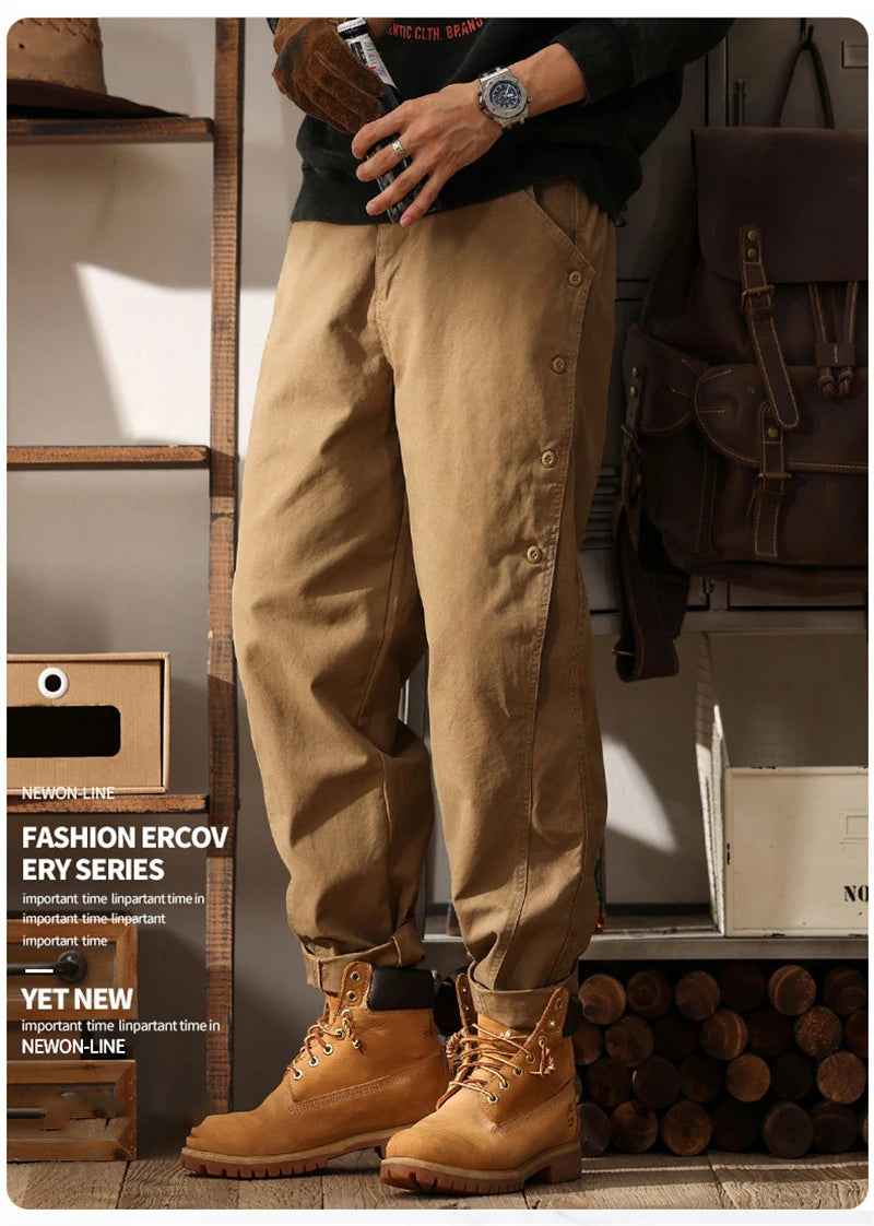new breasted cargo tracksuit pants for men autumn y2k vintage harem tactical sweatpants casual outdoor baggy joggers trousers unique joggers style 45