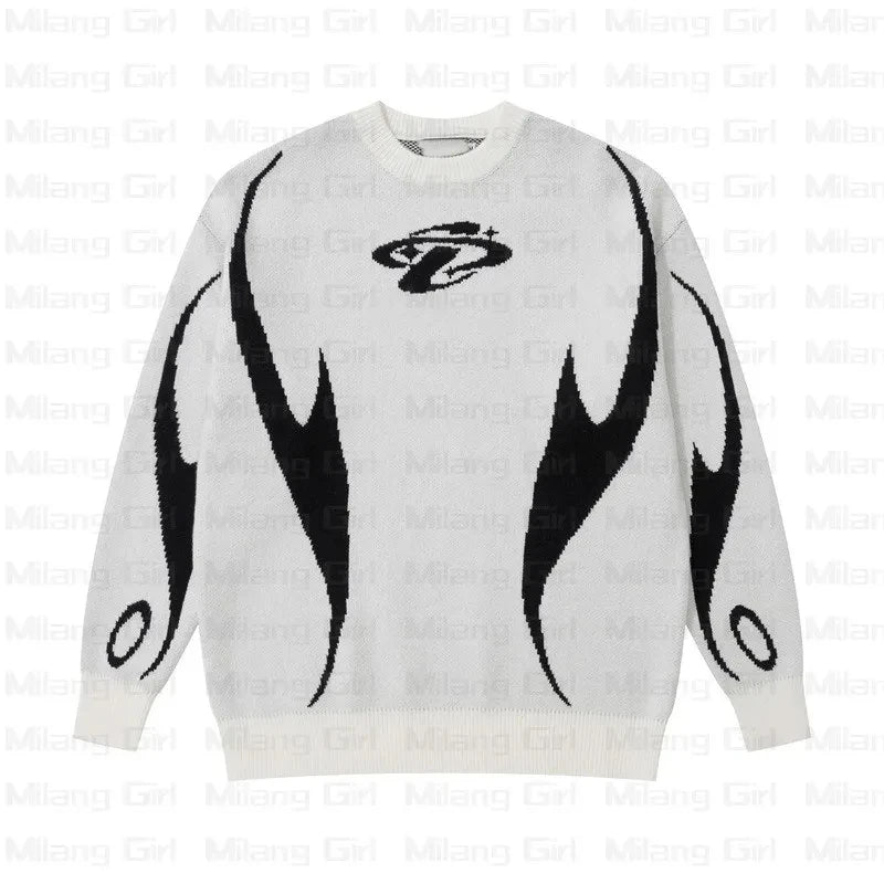 traf-2024 Women's Sweater zssiibo Official Website Autumn New y2k Fashion Couple's Clothing Women's Clothing Sales Street King Limited