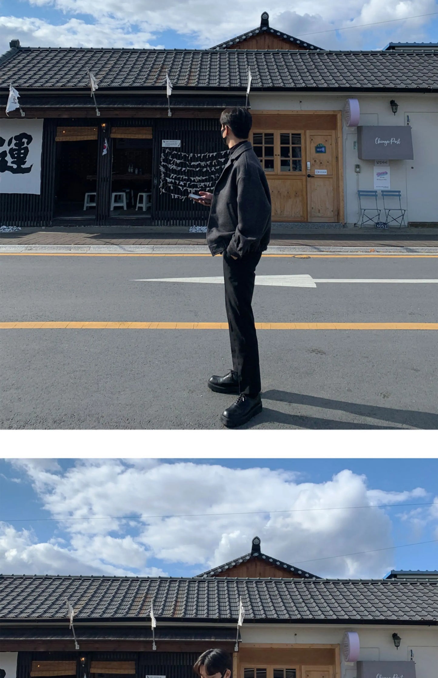 2024 loose casual mens solid color jacket fashion daily commuting windproof short woolen coat thickened warm unique shorts style 293